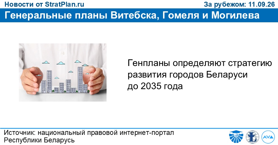 Генеральные планы Витебска, Гомеля и Могилева
